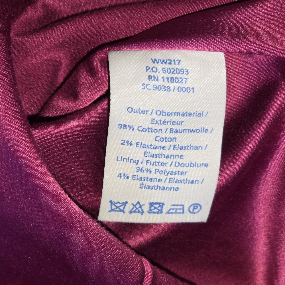 Boden Cotton Classic Sheath Dress Magenta Short Sleeve Womens Sz 10 Derby Offce - Picture 7 of 7